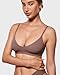 INLYRIC Women's Inbarely Soft Scoop Bralettes No Padding Cami Bras Unlined No Underwire Comfort Sleep Bralette Pullover Brown Purple Medium