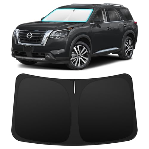 Image of INSAUTO Custom Fit Windshield Sun Shade for Nissan Pathfinder 2022-2026 | Foldable Front Window Sunshade Car Accessories, UV & Heat Reflector, Keeps Interior Cool, Includes Storage Bag