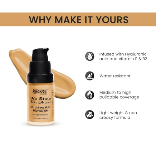 Image of Recode HD Luminous Matte Foundation 30 ML | 06 | JAMBUDVIPA
