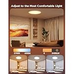 Govee Smart Ceiling Light, RGBIC LED Ceiling Light Fixture, 2400LM Flush Mount Light Fixture, DIY Colors, Works with Alexa, 2200K-6500K Ceiling Lights for Bedroom, Living Room, 12 Inch, 1 Pack - Image 3