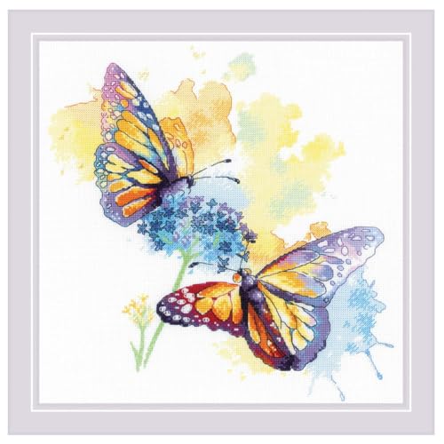 Riolis Kreuzstich Set Farbiger Flug, Zählmuster, 30x30cm