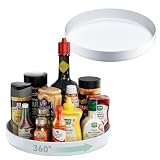 CTIME 2 Pack Drehteller Kühlschrank 30 cm, 360° Drehteller Organizer, Küchen Organizer Gewürzregal Drehbar, leicht zu reinigen, für Küche, Speisekammer, Schrank & Schminktisch