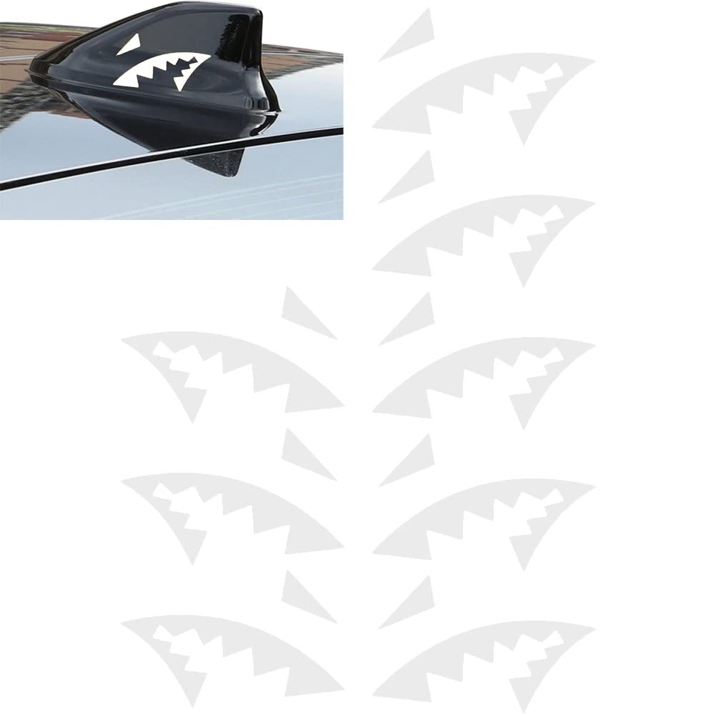 Pegatinas de decoración de Coche, 5 uds., calcomanías de Vinilo de Boca de tiburón, Pegatinas de Vinilo Divertidas para decoración de carrocería de Coche