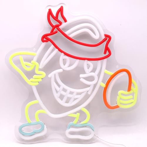Image of Happy Rugby Ball LED Neon Sign USB Powered for Wall Decor, Sports Football Neon Night Light Sign Dimmable for Boys Room Party Decor Sports Lover Birthday Gifts