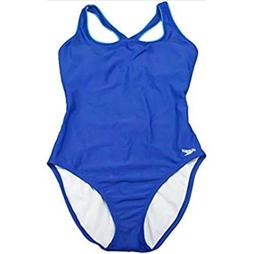 Speedo Ladies Racerback One Piece Swimsuit, Indigo Blue size 8