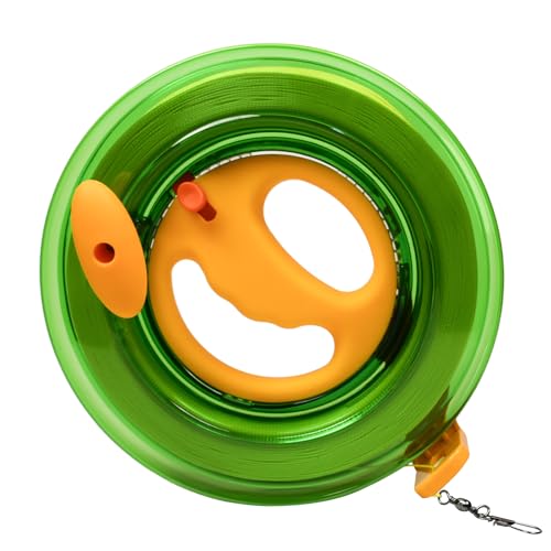 Simxkai Carrete de cuerda de cometa, bobinador de línea, viene con cerradura, 18 cm con línea de 200 m (verde)