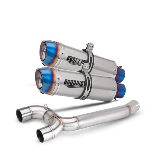 Silencieux d échappement pour FZ6 résistant corrosion double sortie inox 51mm