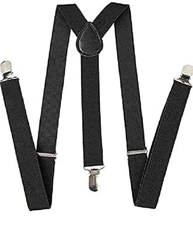 Men's Solid Suspender Belt (Free Size/Adjustable) (BLACK)-image-44