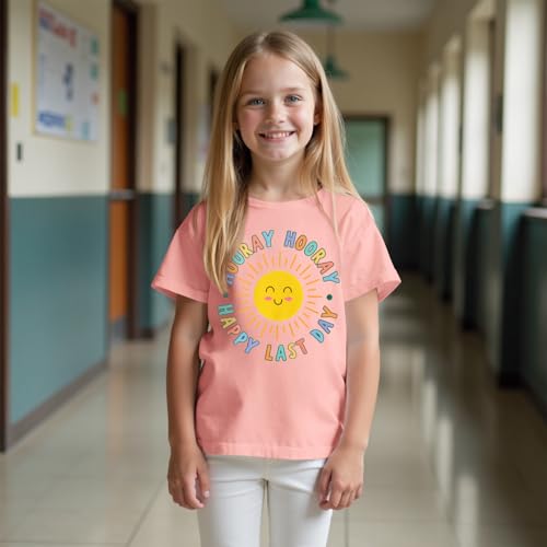 Image of GLIGLITTR Last Day of School Shirt Kids Girls Sunshine End of School T-Shirt Students Graduation Gifts Summer Tee Tops