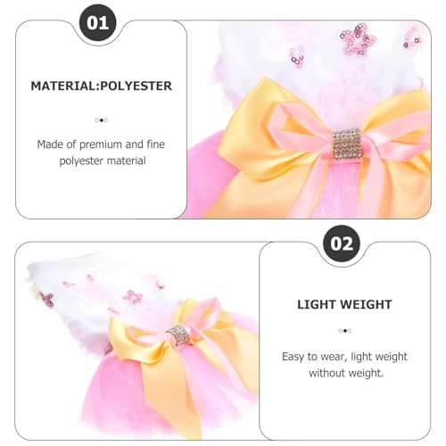 Robe pour chien en lot de 5 pièces Angoily avec décorations d'été chic - 7
