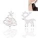 Produktbild 1pair Weihnachtsohrstecker 925 Sterling Silber Hirsch Baum-Bolzen-Ohrringe Frauen Schmucksache-Partei-Geschenk-Weihnachtsspaß Ohrringe Weihnachtsgeschenk Schmuck für Frauen-Mädchen-Kind-Teenager