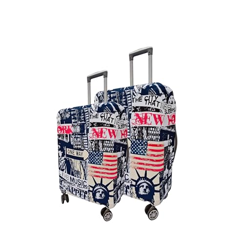Image of Printed Travel Luggage Cover for Suitcase - Stretchable & Scratchproof Trolley Bag Protector