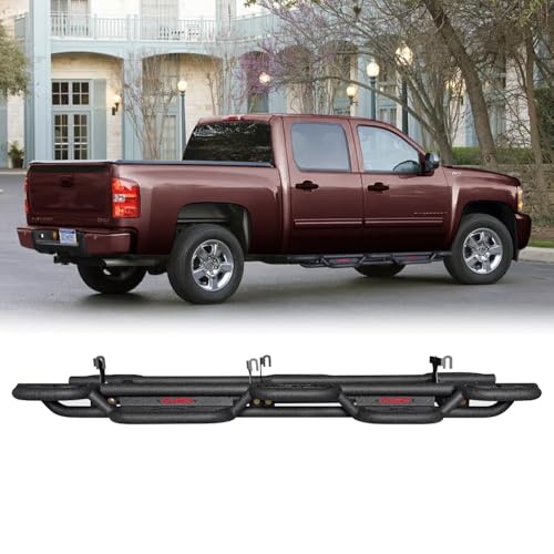 Estribos de acero negro para Chevy Silverado y GMC Sierra miniatura 2