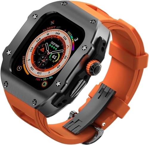 Boîtier de montre Apple Watch Series Ultra 2 49 mm acier et bracelet fluororubbere
