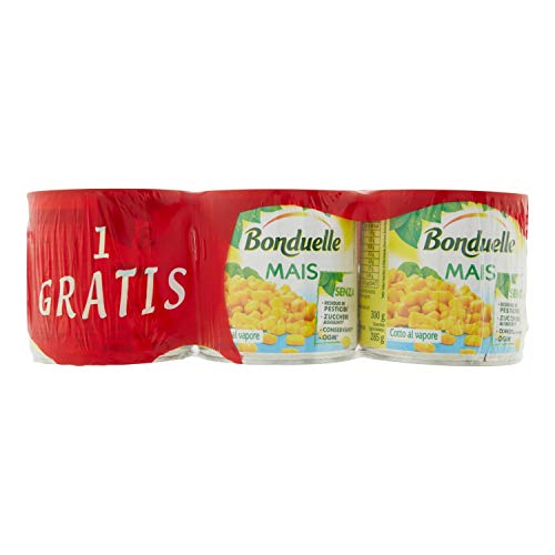 Bonduelle Mais Croccante e Naturalmente Dolce, Confezione da 3 x 300g, 900 grammo, 3