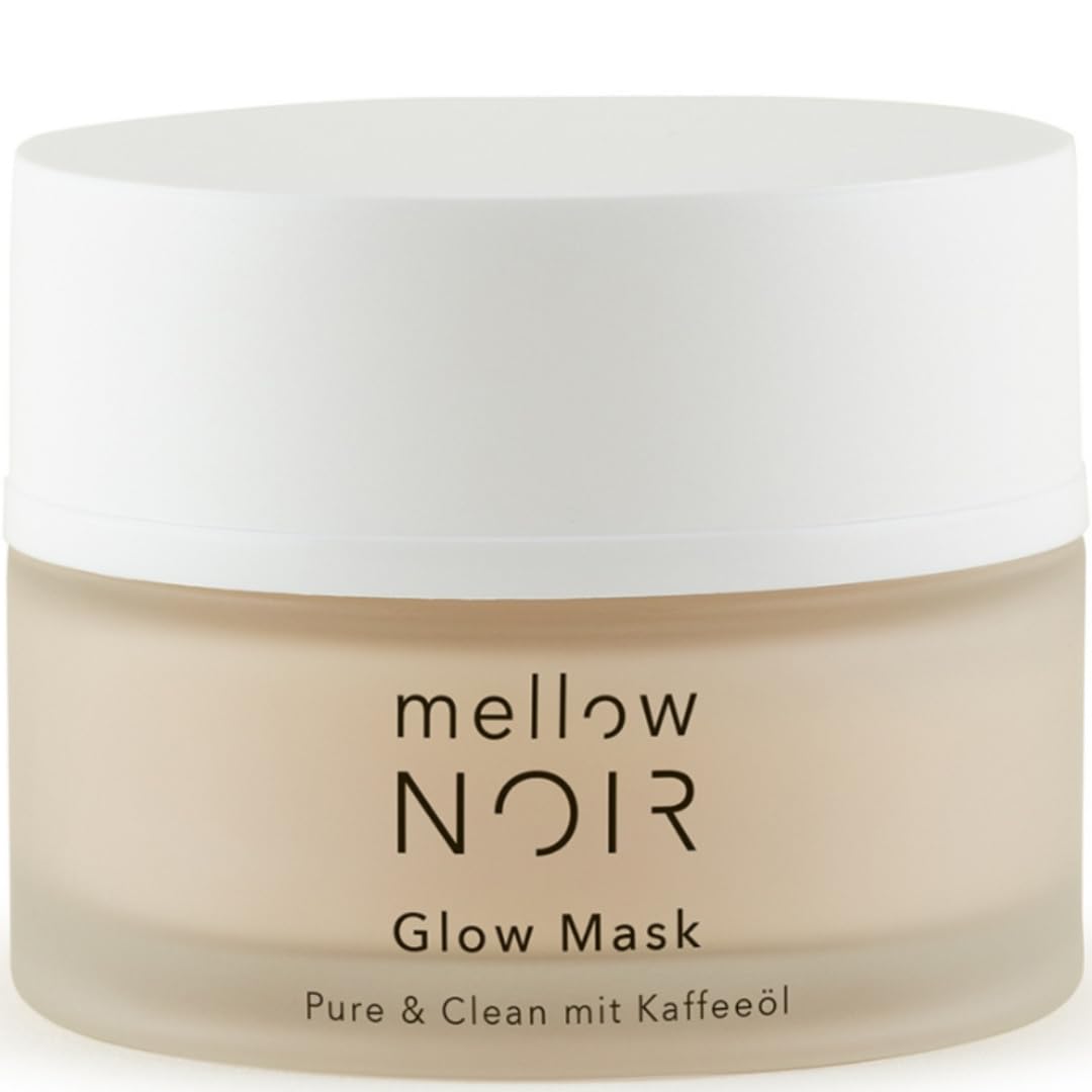 mellow NOIR Glow Mask 50ml | crema notte quotidiana | Riduce i pori visibili e gli arrossamenti | Per una pelle più liscia | Effetto immediato e percepibile | Vegano | Cosmesi naturale certificata