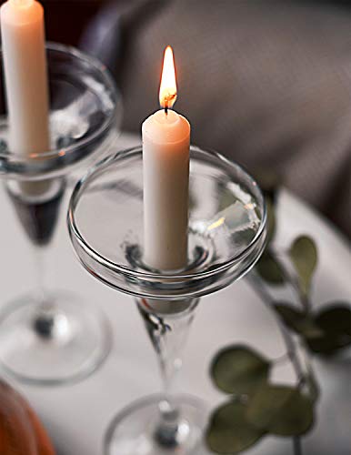 Emergency Candles - 24 Pack White Short Taper Candles - Unscented - Emergency Candles for Home and Emergency Kit