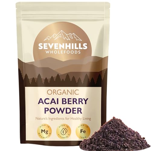 Sevenhills Wholefoods Organic Raw Acai Berry Powder 100g Freeze-Dried
