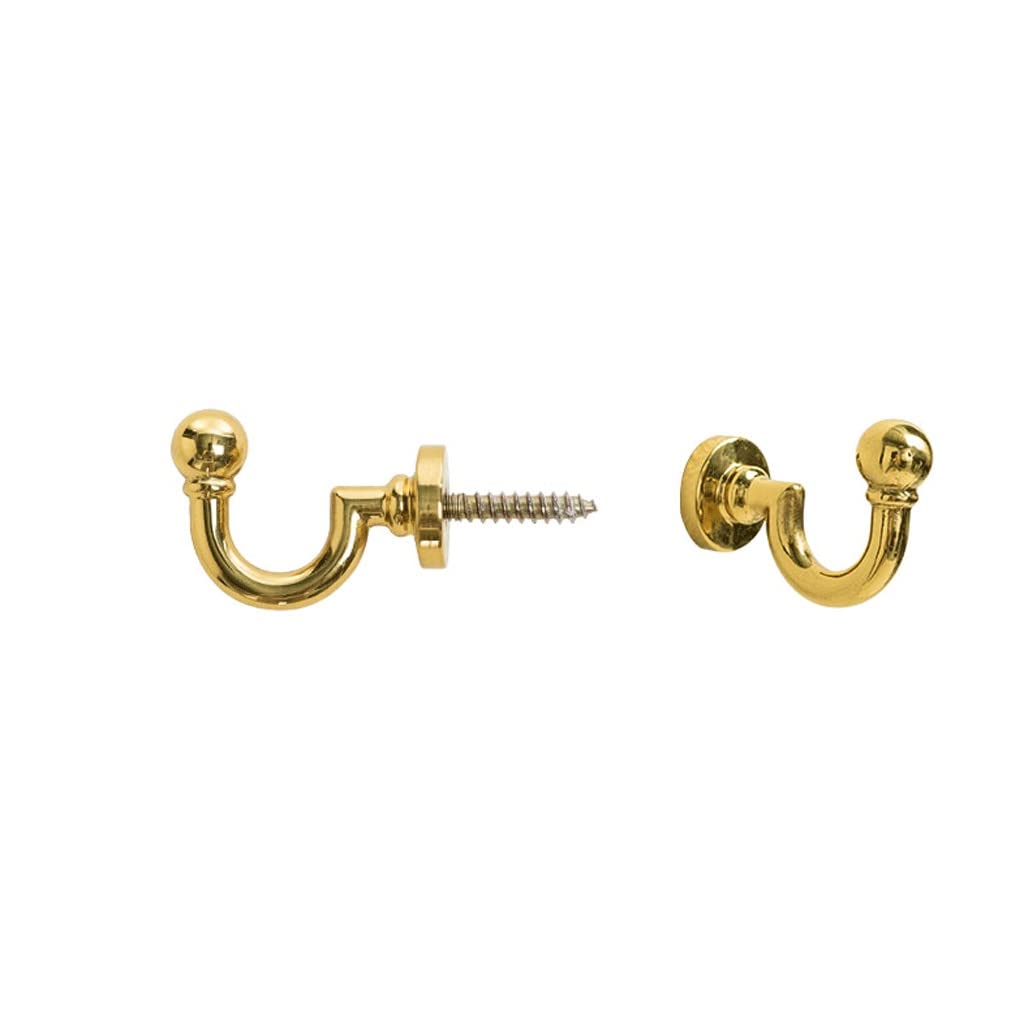 Tieback Hooks 2 Packvorhang Holdbacks Qualität Messing Wandmontierter Vorhang Risse mit Schrauben Draperybacks for Home Office Beste Dekoration