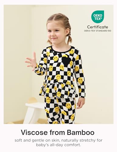 Image of Bamboo Viscose Toddler Girl Blouse Top Long Sleeve Ruffle Hem Shirt for Girls