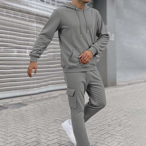 Track Suits Mens 2 Piece Set Sweatsuits Fleece Hoodie and Sweatpants Workout Gym Jogging Sweat Suits Lounge Outfit3