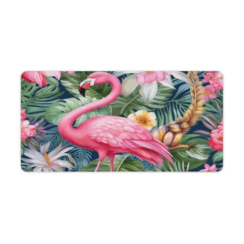 Protector de Escritorio con Diseño Floral Flamingo Grande miniatura 1