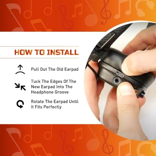 Image of Crysendo Headphone Cushion Compatible with Boat Rockerz 600 Headphone | Soft Ear Pads Replacement Cushion Cover | PU Leather & Foam Earpads (Black)