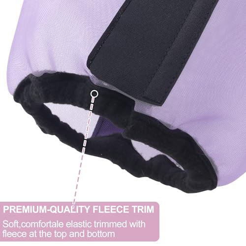 Image of Horse Fly Boots Set of 4, Ultra Lightweight Breathable Mesh Leg Wraps, Non-Slip Fit, Reduce Stomping, Universal Size, Ideal for Summer Violet