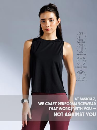 Image of Women's Tank Top | Sleeveless| Gym, Yoga, Running, Pilates | Dri-Fit, Breathable, Compression Poly Lycra Activewear