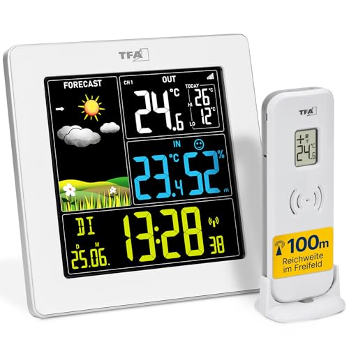 TFA Dostmann Funk-Wetterstation CLEO 35.1176.02 Funk-Wetterstation Vorhersage für 12 bis 24 Stunden Anzahl Sensoren max. 1 St. (35.1176.02) - MT Shop