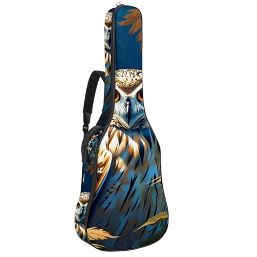 Sac pour guitare acoustique étanche avec motif chouette mignonne pour transporter votre instrument