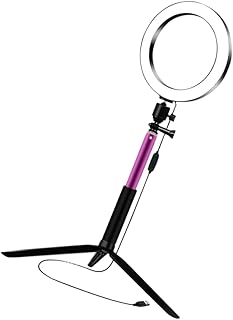 UKCOCO Set Video Tripod Mini Ring Light for Phone Mini Phone Tripod Self-portrait Shooting Lamp Desktop Tripod Lamp Live Streaming Light Beauty Filling Light Selfie Light Beauty LED Light