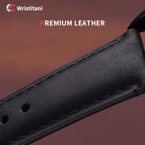 Image of Wristitani 3 Pack 18 /19 /20 /21 /22 /24mm Top Genuine Leather Watch straps | Vintage Wristband Suitable for Classic Quartz Mechanical Smartwatches for Men