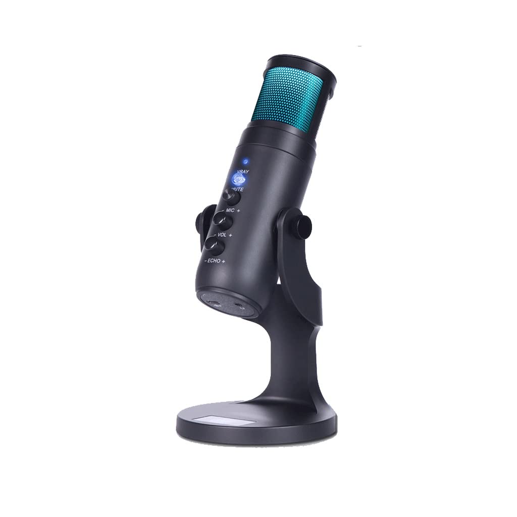 Microphone de streaming USB rétroéclairé avec surveillance audio fluide pour le direct