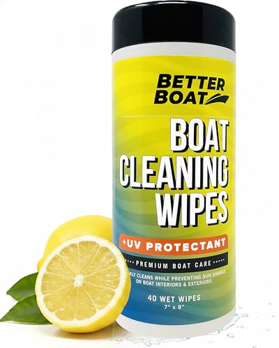 Image of Boat Cleaner Wipes with UV Protection, Marine Vinyl Cleaner and Protectant