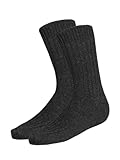 wobera ANGORA leichte Wollsocken für Damen und Herren in Rippenstrickart mit 46% Angora (Gr. 41-43,...