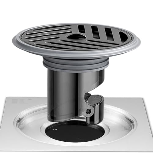 Evember Desagües de Ducha, 6.8x6.8x4.5cm Rejilla de Sifón de Suelo, Desagüe de Suelo de Ducha Anti Olor, Desagües de Suelo de Acero Inoxidable Anti-Olores para Baño, Cocina, Garaje, Sótanos