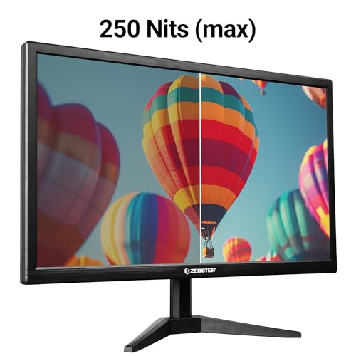 ZEBSTER GV120 20 Inch (50.8 cm) LED Monitor with Dual HDMI & VGA Input, HD+ 1600 x 900, 250nits Brightness, 16.7M Colors, 16:9 Aspect Ratio, Wall... - Image 4