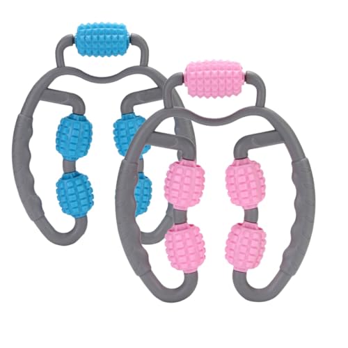 Masajeador de piernas con clip en anillo Healeved, rodillo para relajación muscular y masaje profundo de tejidos, color azul