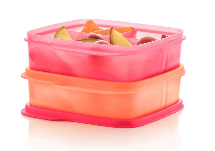 Tupperware ECO+ Lunch It Container Set of 2 in Cozy Rosy and
