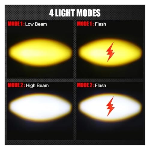 Foco para motocross de alta intensidad con lámpara cabeza flash 12V 24V 6