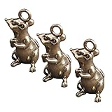 Design : Les détails minutieux du motif zodiacal souris apportent une raffinée, idéale pour les amateurs de charms et pendentifs, et s’intègrent harmonieusement dans les collections de bijoux artisanaux