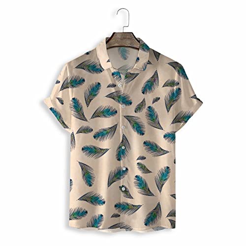 Chemise de plage hawaïenne beige pour vos soirées d'été et vacances