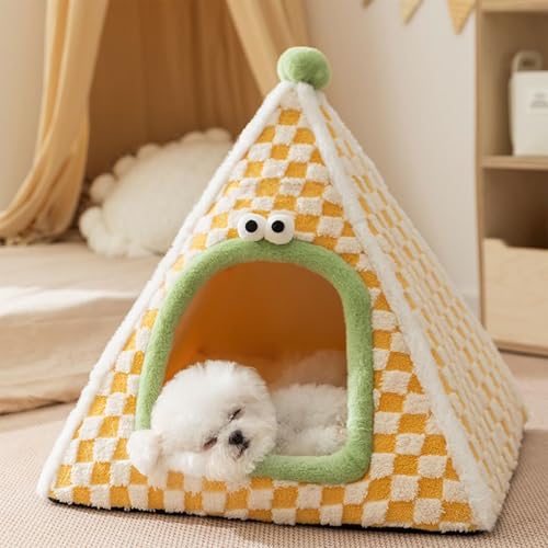 Panier pour chat fermé chaud niche chien intérieur hiver - 3