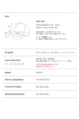 Image of VARZAR 【Official Store Gold Stud Over fit Ball Cap / 3colors Unisex Deeper Small face Effect Fashion hat Polyester