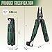 MOSSY OAK CNC-Machined Multitool Pliers, 27-in-1 Multi Tool with Pocket Knife, Fire Starter & Whistle, Bottle Opener, Screwdriver – Self-Locking Survival Tool for Camping & Hiking