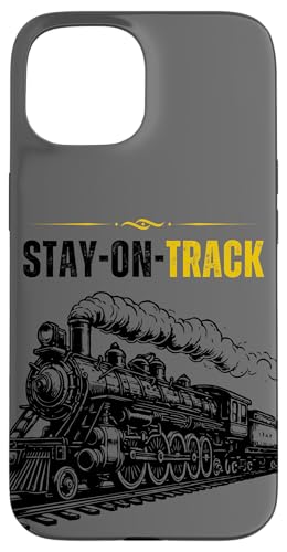 iPhone 15 Stay On Track - Classic 1940s Vintage Steam Train Locomotive Case
