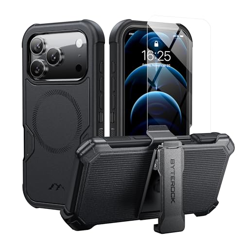 ByteRock iPhone 17 PropP[X 6.3C` xgNbvzX^[t h~ ϏՌ ϋv MagSafeΉ XN[veN^[t 360x]LbNX^ht ubN