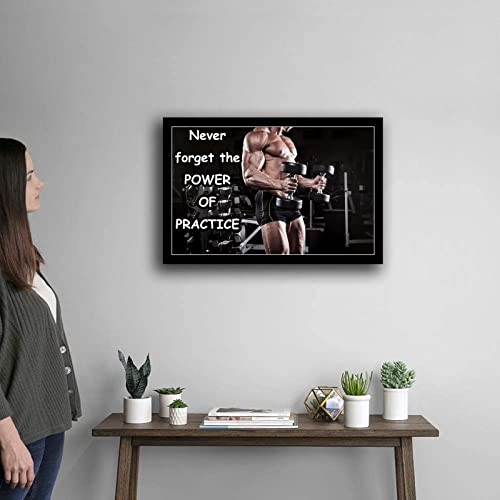 Lirong Never Forget To Practice Motivational Inspirational Posters Home Decor Wall Art Print For Gym Motivational Quotes Poster Printing 20X30Inch(50X75Cm) #TOP3