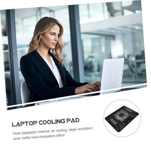 Base para portátil con ventilador silencioso Mikinona negro miniatura 7